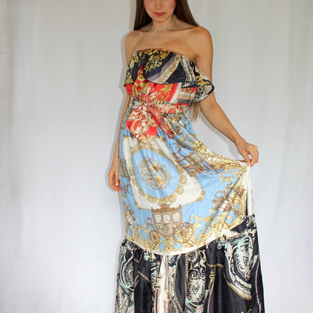 Juicy Couture Maxi Silk Dress Varying Prints